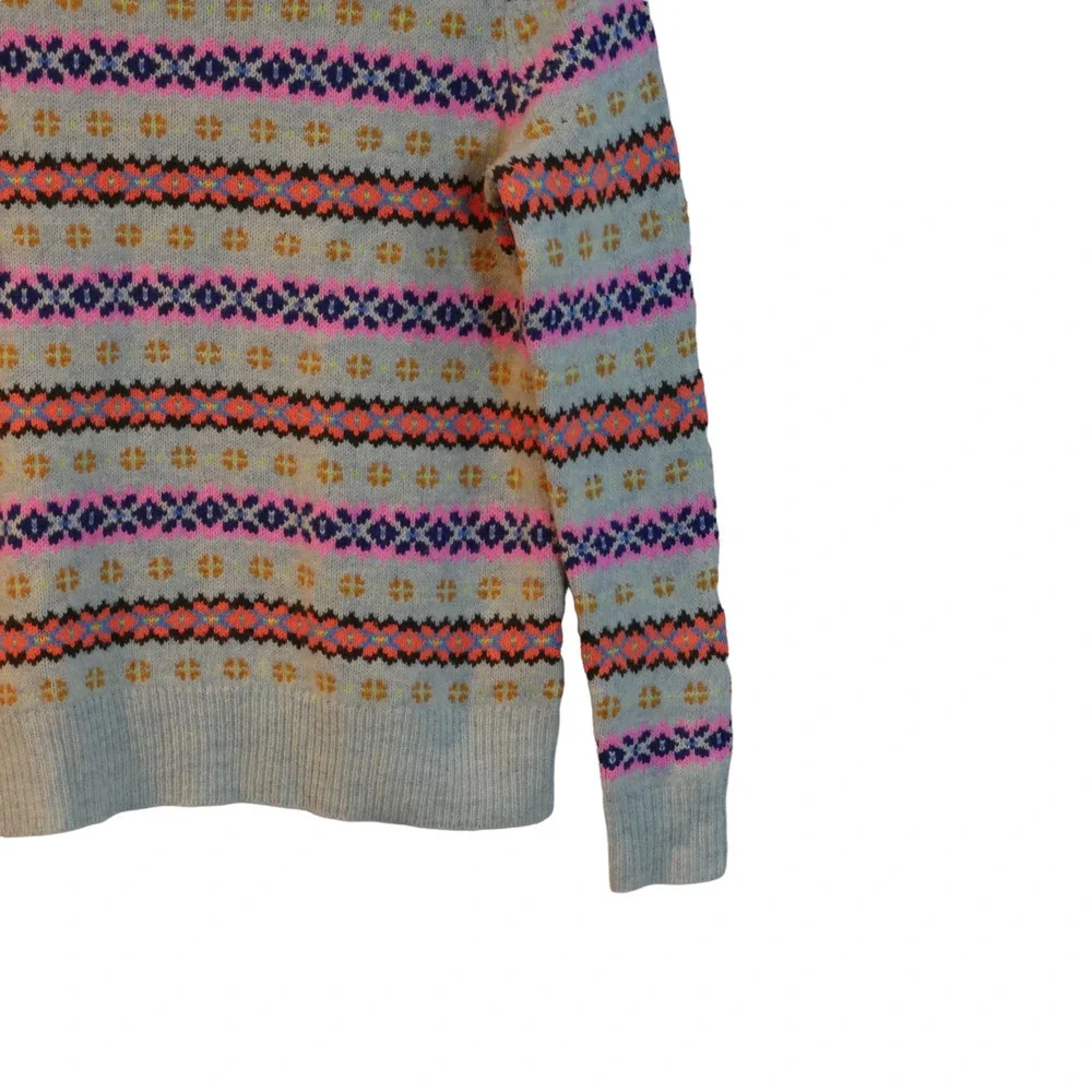 J. Crew Fair Isle Lambswool Multicolor Sweater Size XS